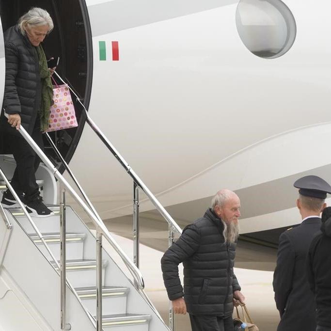 An Italian family of three is back in Rome following two years of captivity in Mali